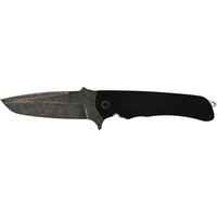 photo outdoor folding knife - g10 black blade black logo 1